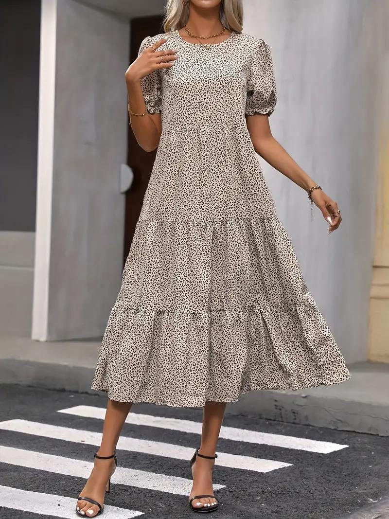 Levoire | Robe, Manches Bouffantes, Raffiné, Robe Midi, Robe D'Été Abricot