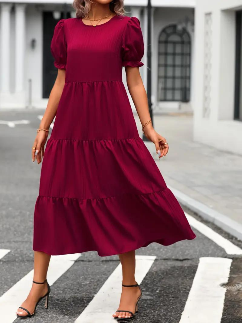 Levoire | Robe, Manches Bouffantes, Raffiné, Robe Midi, Robe D'Été