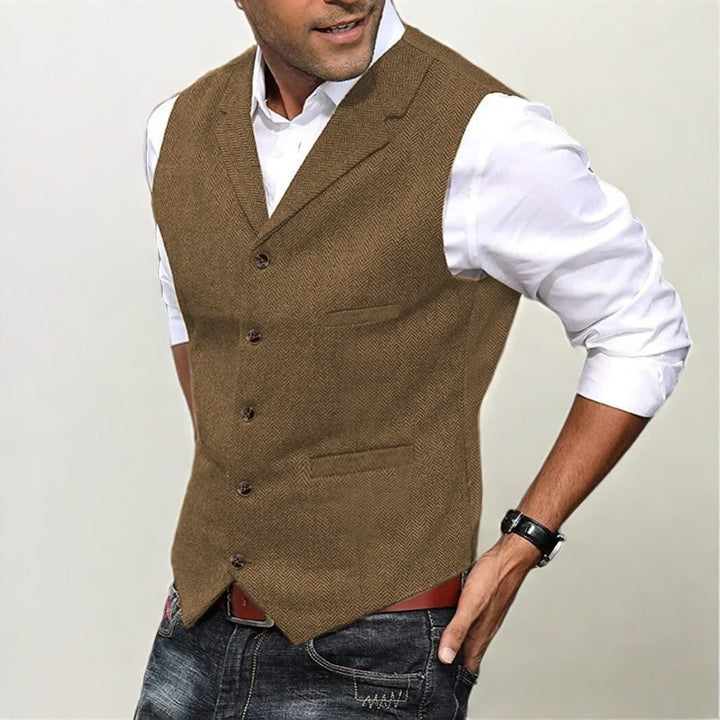 Levoire | Gilet Classique Pour Hommes Braun