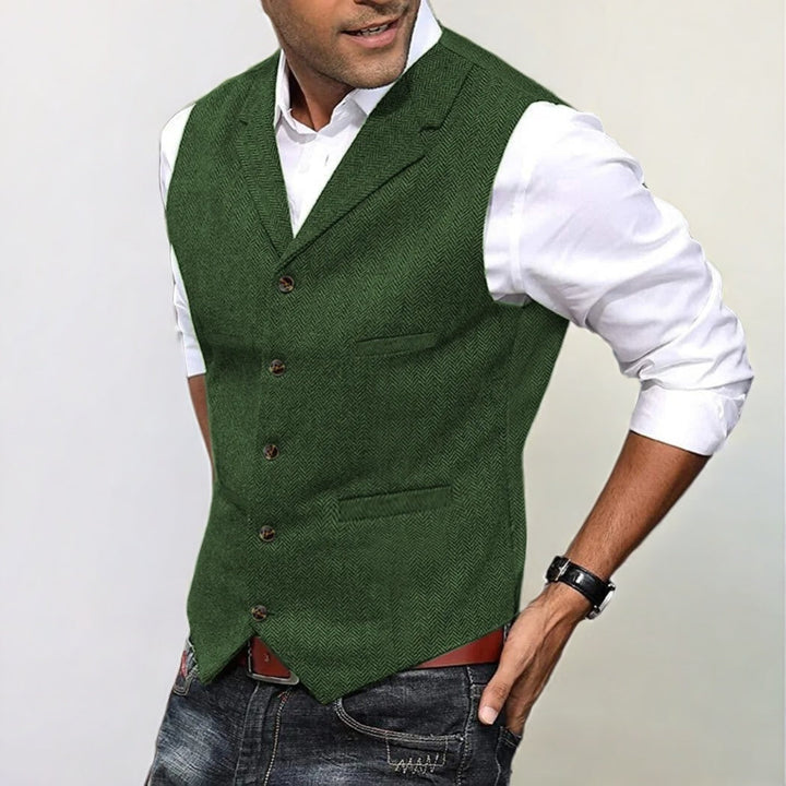 Levoire | Gilet Classique Pour Hommes Vert