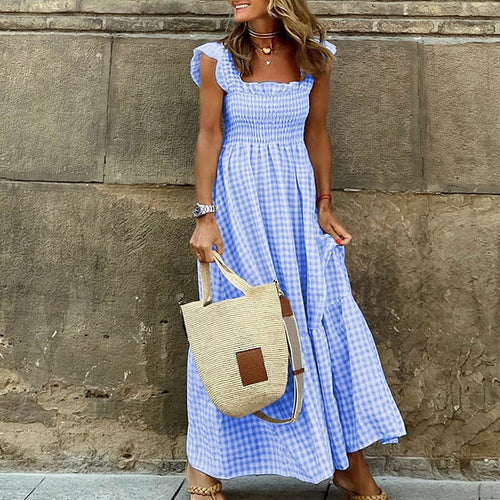 Levoire | Robe À Manches Longues À Carreaux Avec Poches