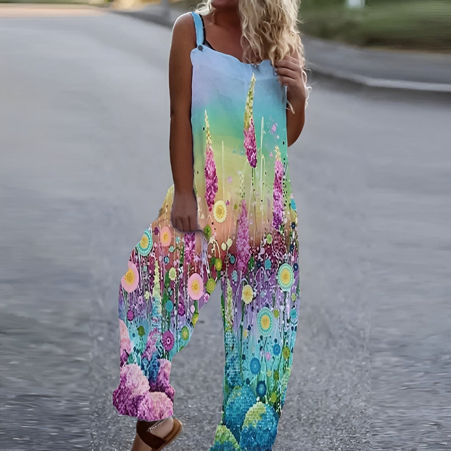 Levoire | Combinaison Imprimée À La Mode Dans Un Style Unique Bleu