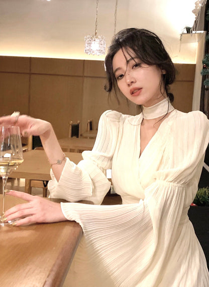 Levoire | Robe Maxi Plissée Vintage Sans Manches