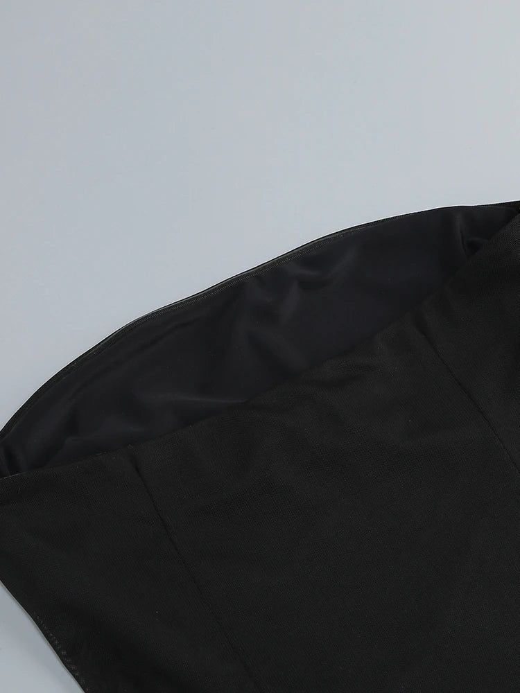 Levoire | Robe Longue Sexy Sans Bretelles Rü Schenschichtungen Patchwork