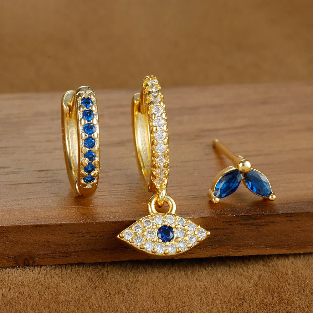 Levoire | Pha Silma Bleu Zircon Boucles D'Oreilles Série