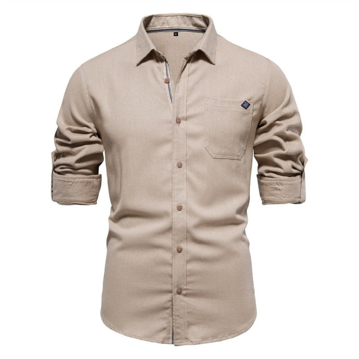 Levoire | Chemise Ajustée Pour Hommes Beige