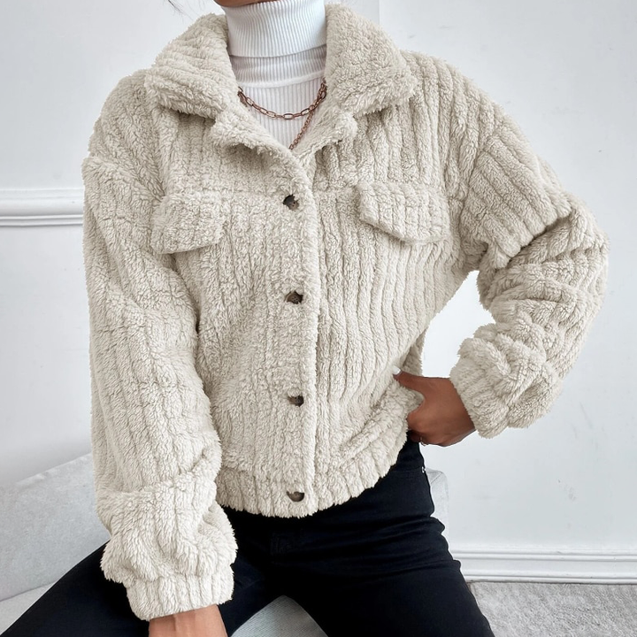 Levoire | Veste en polaire à manches longues chaude avec bouton
