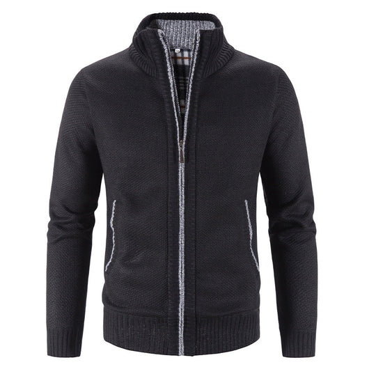 Levoire | Sweatshirt Chaud Avec Zip Pour Hommes Noir