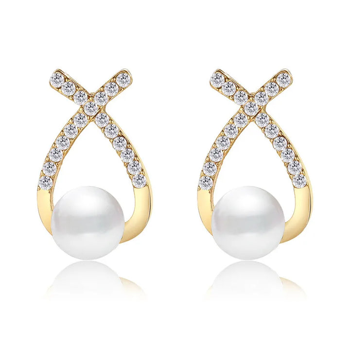 Levoire | Boucles D'Oreilles Avec Fermoir En Perles Couleur Or