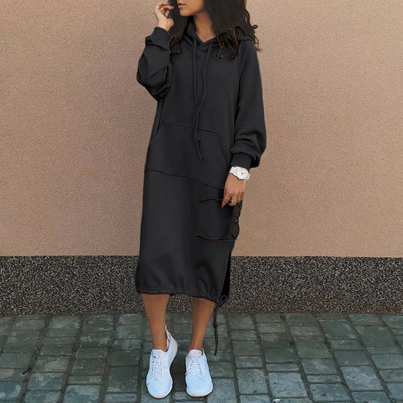 Levoire | Beautiful Hooded Dress With Pockets