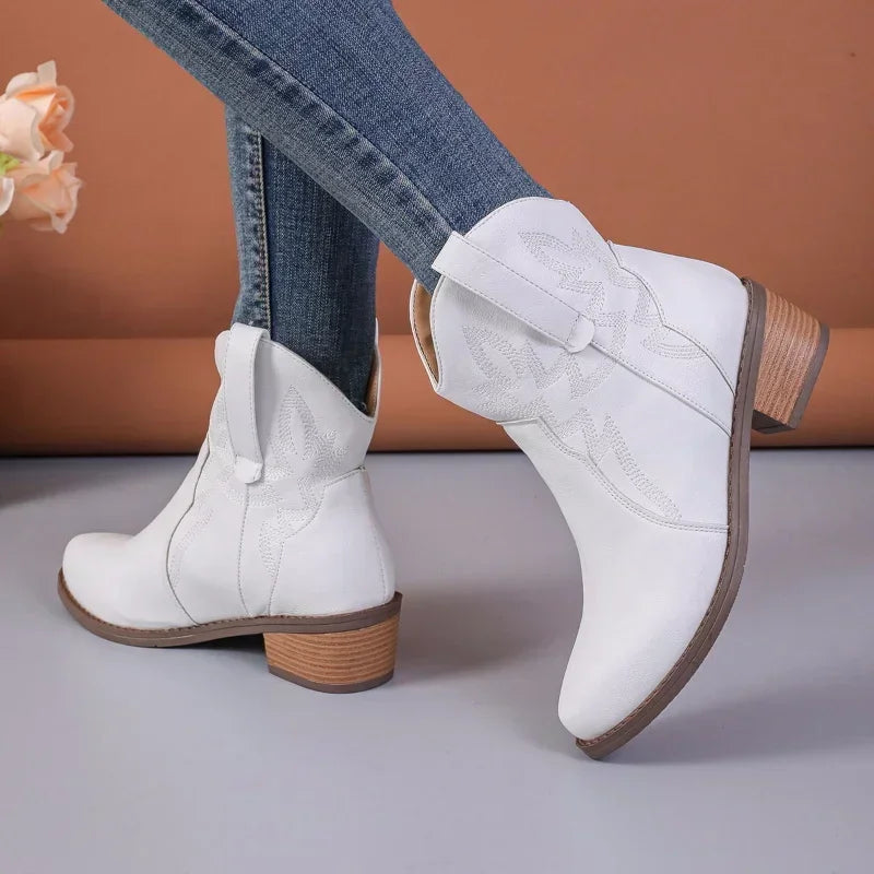Levoire | Boots Rétro En Cuir Synthétique Pour Femmes