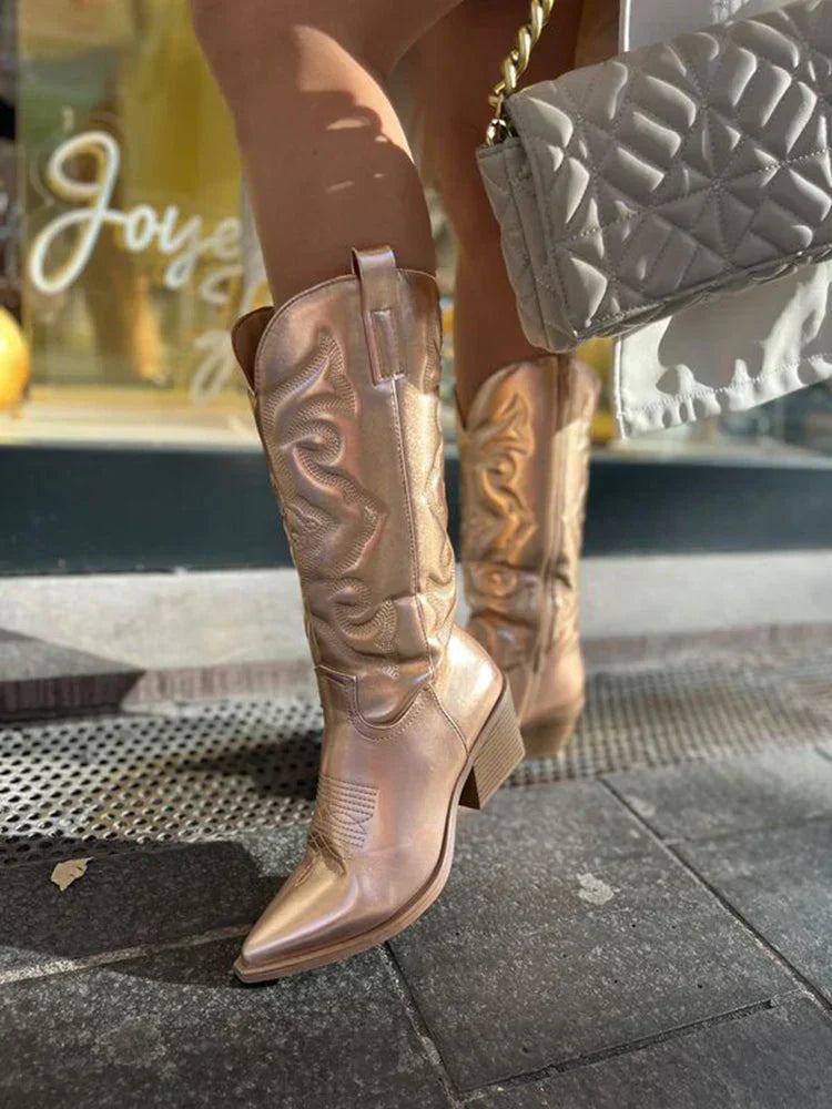 Levoire | Bottes Western Cowboys Métalliques Pour Femmes