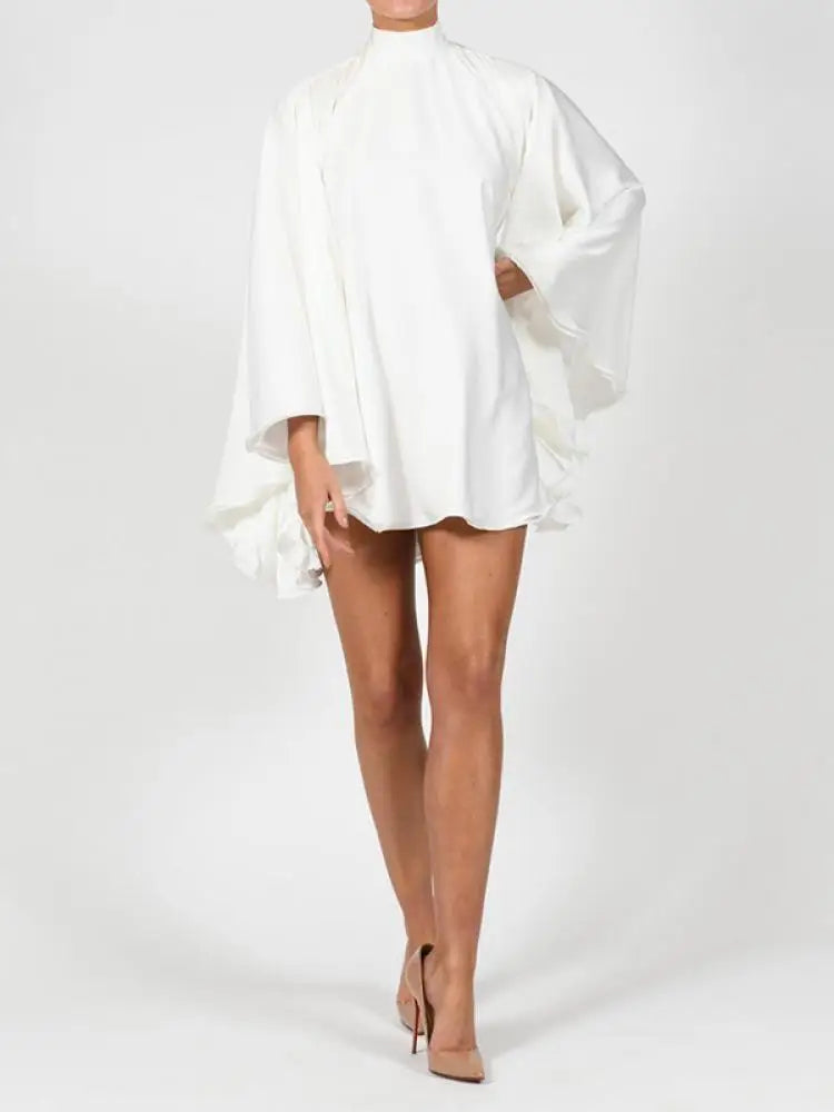 Levoire | Blanc Col Roulé Détail En Volants