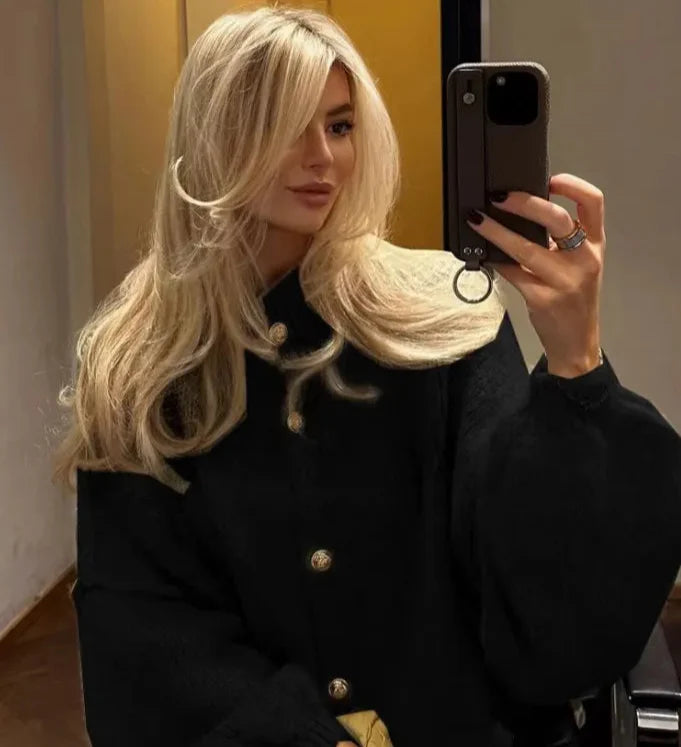 Levoire | Grande Taille Veste En Tricot Noir