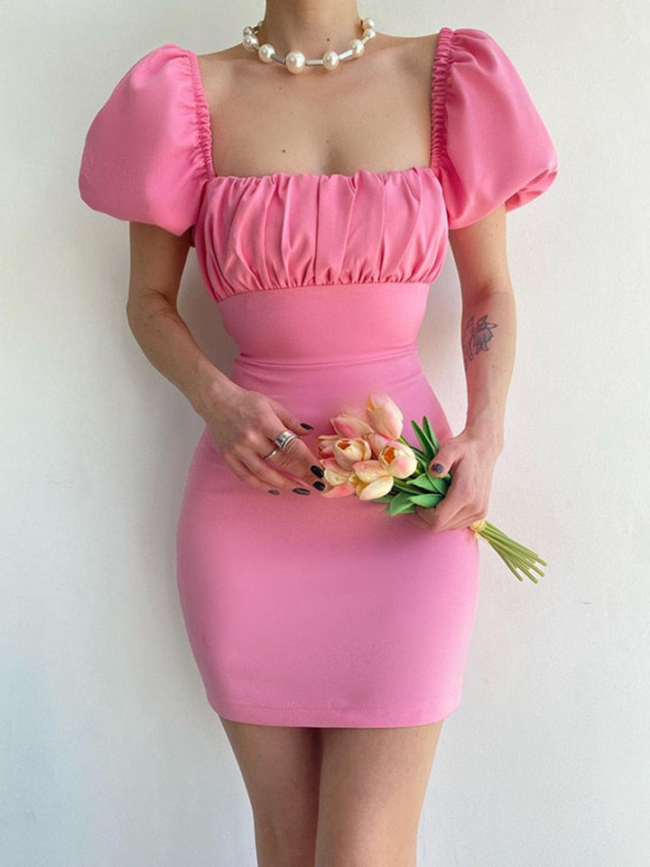 Levoire | Manchette Bouffante Ouverture Au Dos Robe Mini