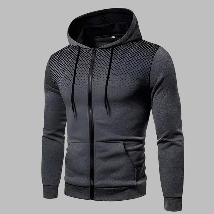 Levoire | Sweat À Capuche Sportif Pour Hommes Avec Fermeture Éclair Pour L'Entraînement Gris