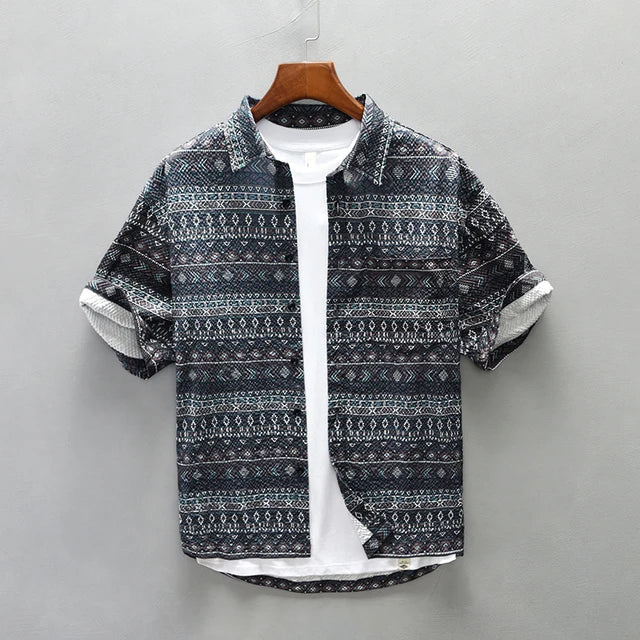 Levoire | Chemise Imprimee Vintage Confortable Hommes