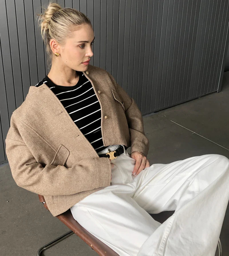 Levoire | Veste En Laine Courte Mode Femmes