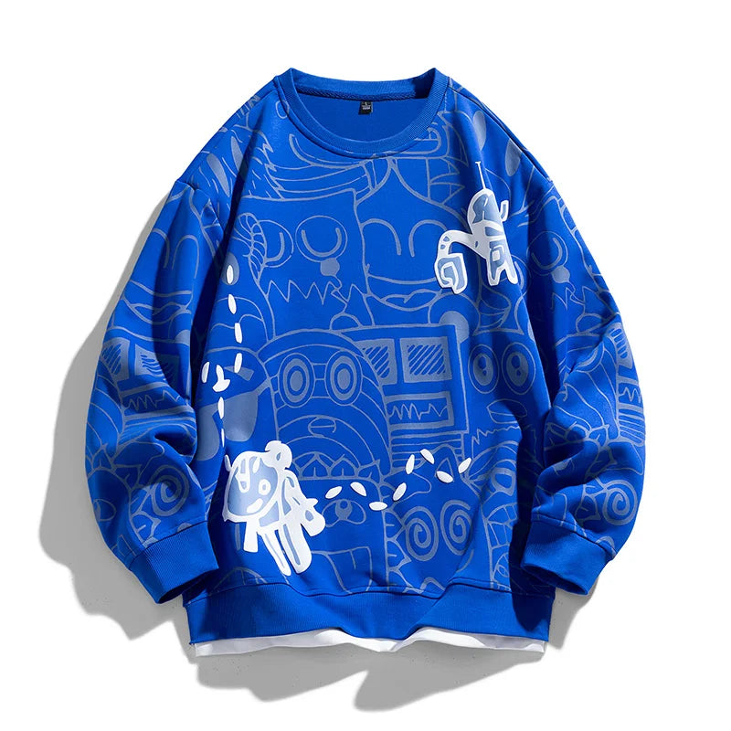 Levoire | Pull Graffitone Statement Bleu
