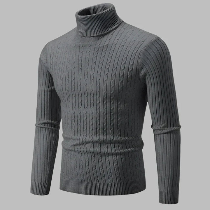 Levoire | Pull En Tricot Pour Homme À Motif Torsadé Gris foncé
