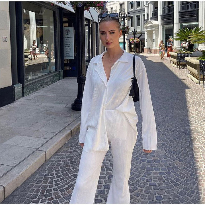 Levoire | Ensemble Lounge Avec Pantalons Larges Et Blouse