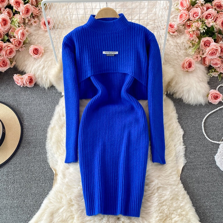 Levoire | Ensemble Confortable Élégant, Chaud & Stylé Bleu avec texte sur le pull
