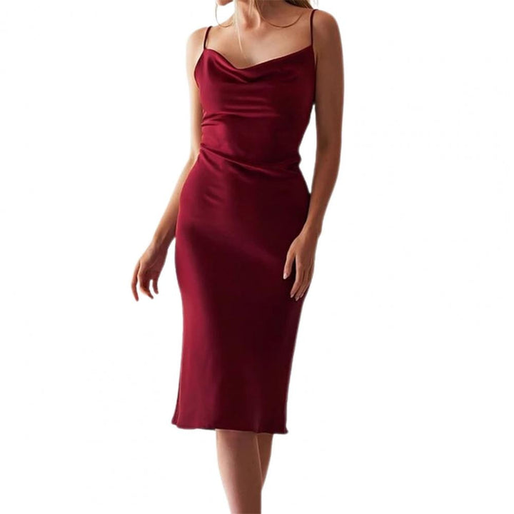 Levoire | Robe Satinée Élégante Pour Femmes Rouge bordeaux