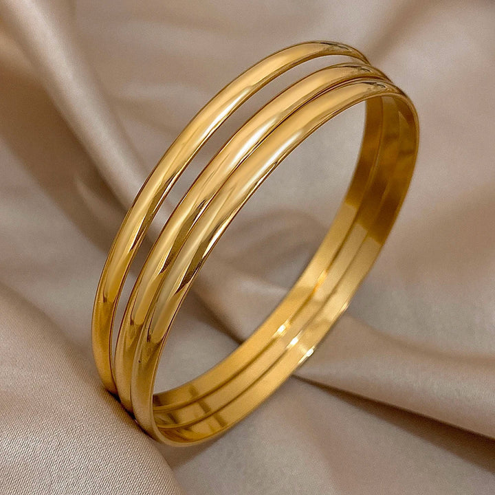 Levoire | 3X Bracelets Dorés À L'Or 18K