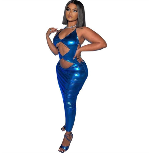 Levoire | Blauer Tom Taille Maxijekleid