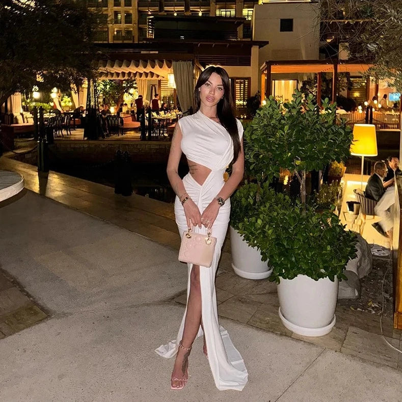 Levoire | Hule Rib Sans Manches Robe Haute-Coupe