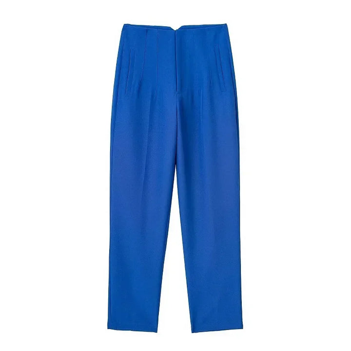 Levoire | Pantalon Formelle Taille Haute Bleu