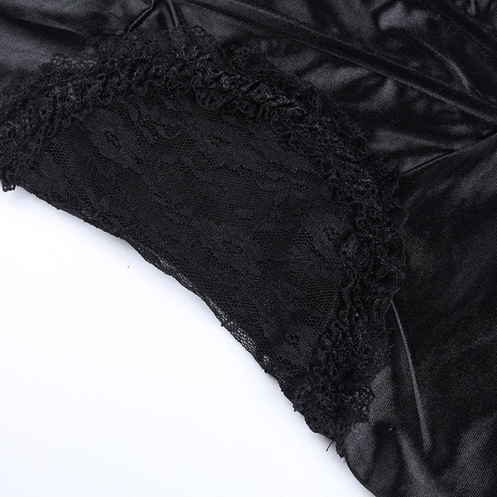 Levoire | Zip Sans Bretelles Profond V-Lace Dos Nu Mini Robe