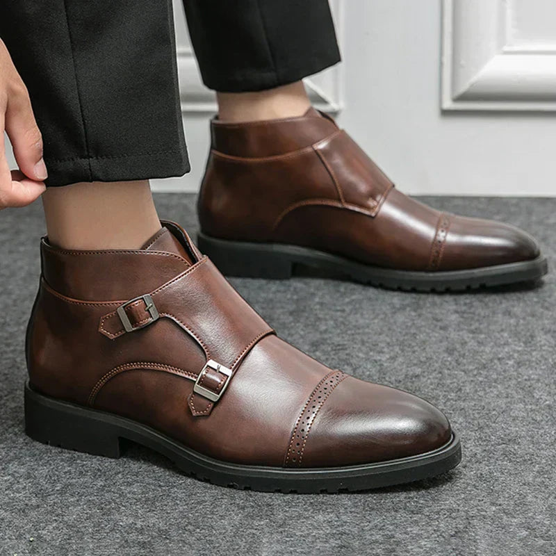 Levoire | Bottes En Cuir À Double Boucle Braun