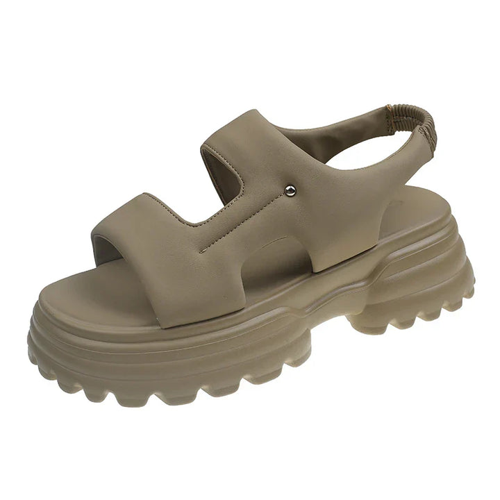 Levoire | Chunky Comfy Strap Ibiza Sandales Éléphants Gris
