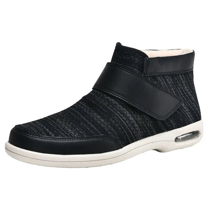 Levoire | Confortable Chaussure Large Pour Les Pieds Enflés Avec Fermeture Velcro Pour Hommes Myrtille