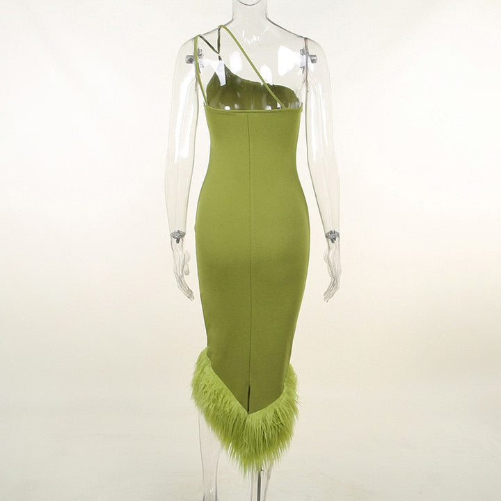 Levoire | Robe En Plumes Simple Sans Manches