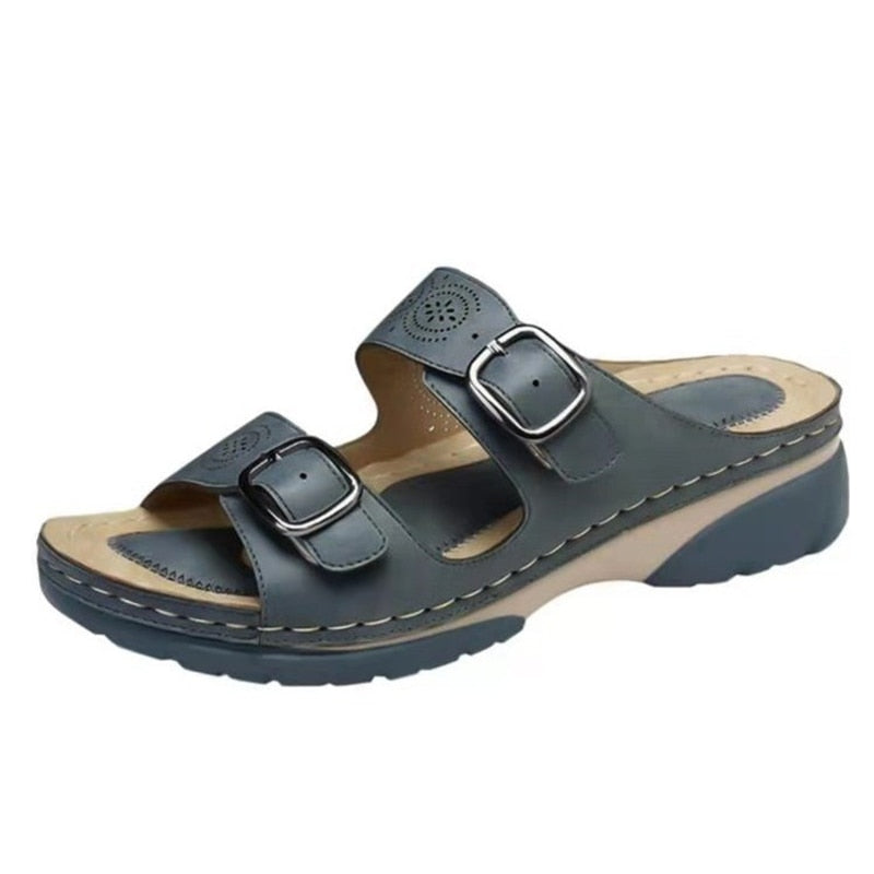 Levoire | Sandale Orthopédique : Style & Soutien Bleu foncé