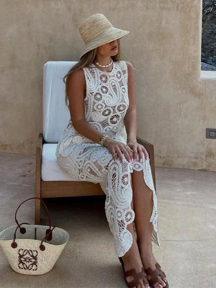 Levoire | Haut Tricot Sans Manches & Ensemble Jupe Maxi
