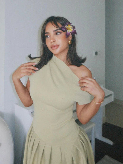 Levoire | Robe Maxi Longue À Épaule Asymétrique