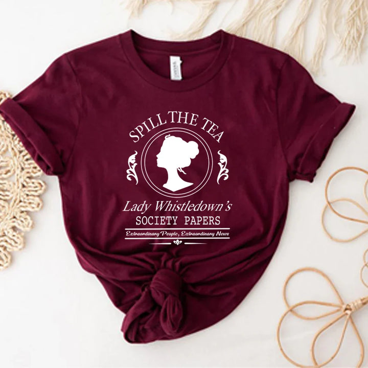 Levoire | Blouse Avec Motif Élégant De La Série Bridgerton Bordeaux