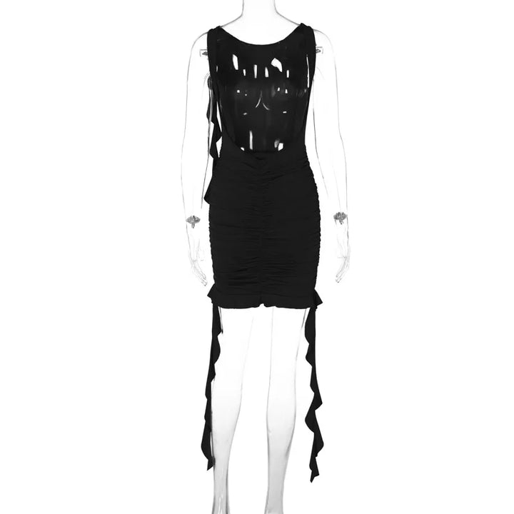 Levoire | Robe Mini À Volants Froncés Sans Dos