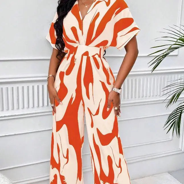 Levoire | Salopette À Jambes Larges Orange