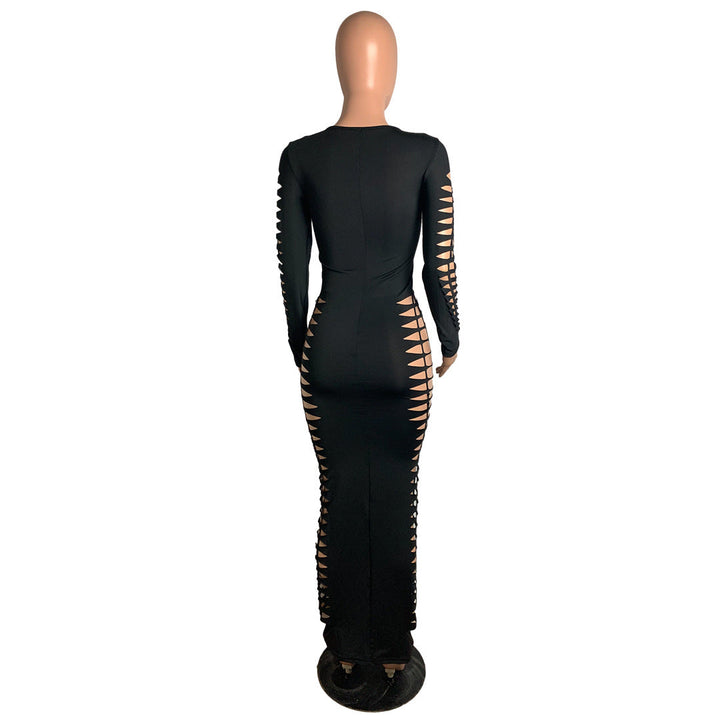 Levoire | Robe Maxi Bodysuit À Manches Longues Avec Longueur Sur Le Côté
