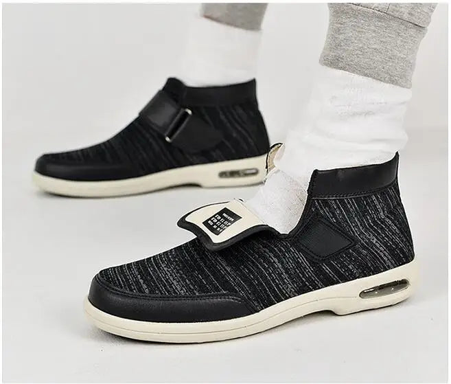 Levoire | Confortable Chaussure Large Pour Les Pieds Enflés Avec Fermeture Velcro Pour Hommes