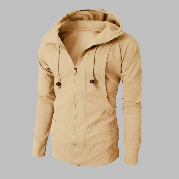 Levoire | Sweat À Capuche Robuste Pour Hommes Avec Fermeture Éclair Khaki
