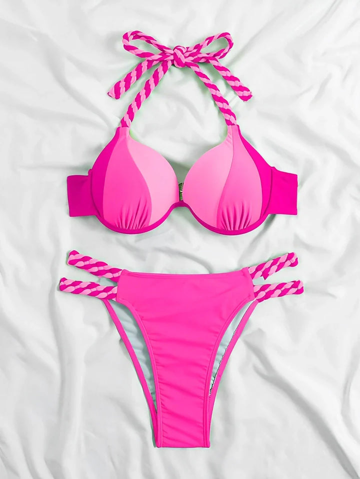 Levoire | Maillot De Bain Deux Pièces Avec Bonnets Amovibles Rosarot