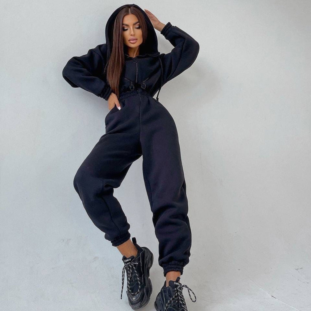 Levoire | Combinaison Tendance Avec Capuche En Sweat Pour Femmes