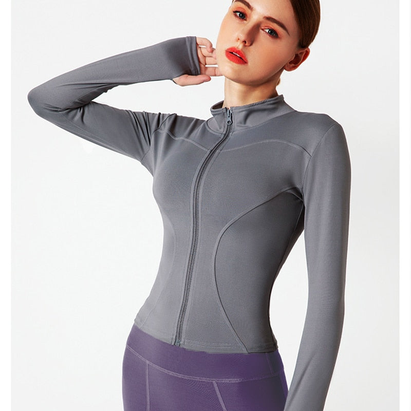 Levoire | Veste d'entraînement avec Coupe Ajustée et Élégance Sportive pour Femmes Gris