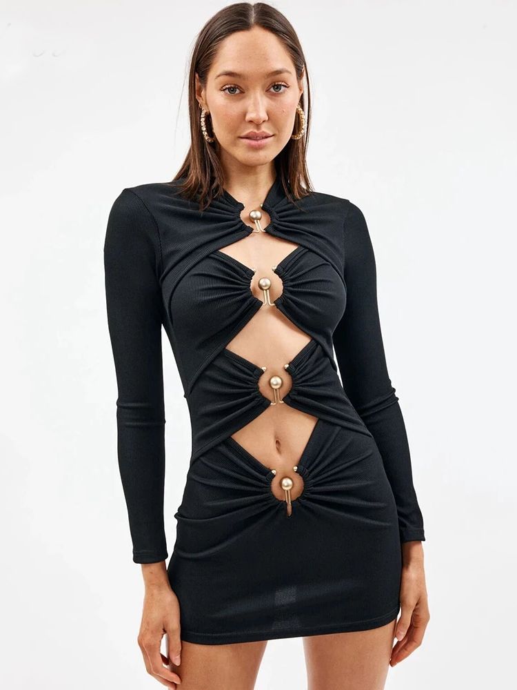 Levoire | Robe Mini Holometalliringer À Épaule Dénudée