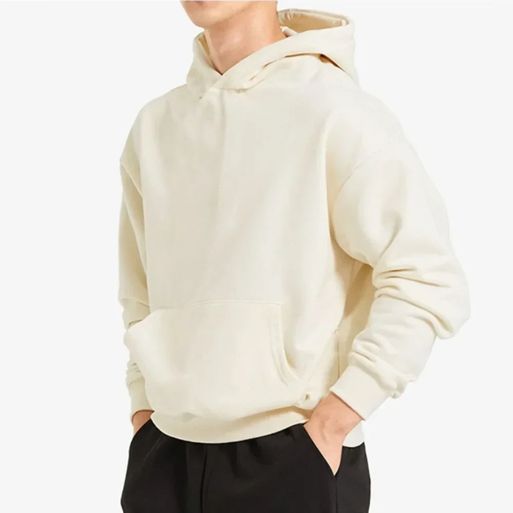 Levoire | Pull À Capuche En Coton Classique Pour Le Confort Quotidien Beige